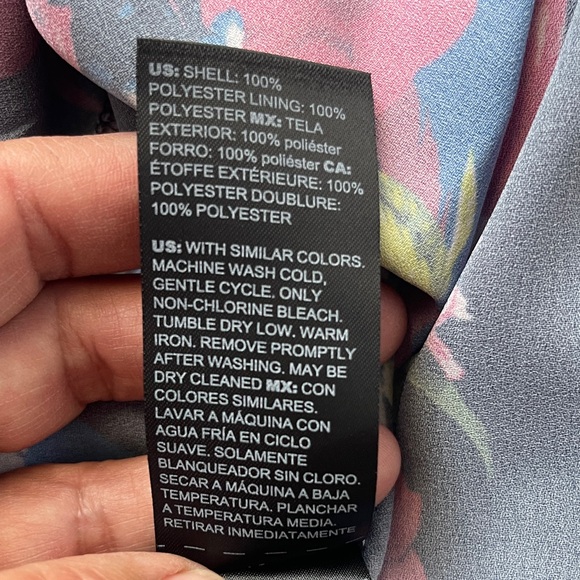 White House Black Market Floral Camisole - Black, Red, Blue - Picture 11 of 12